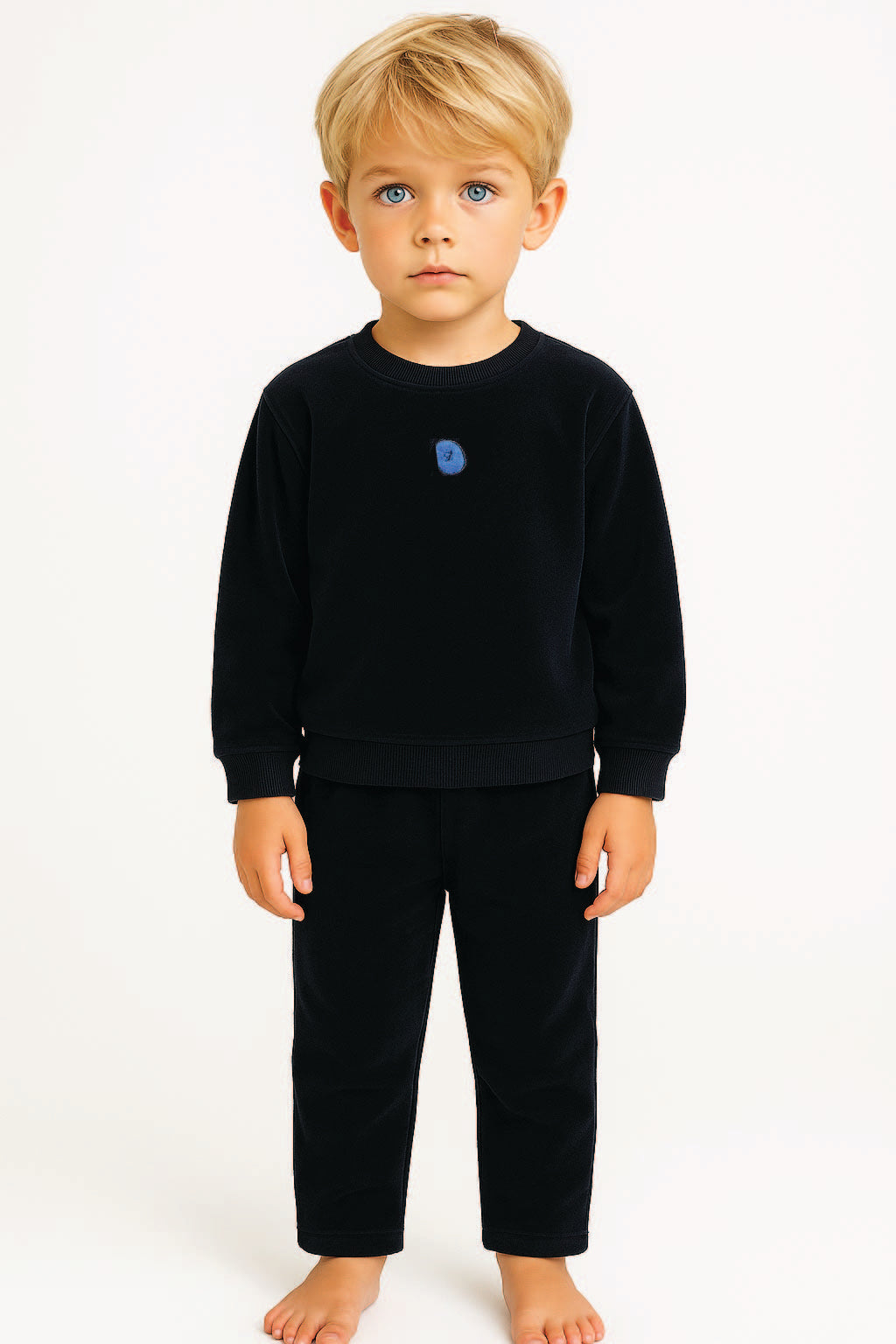 Boy Cotton Velour Emblem Set
