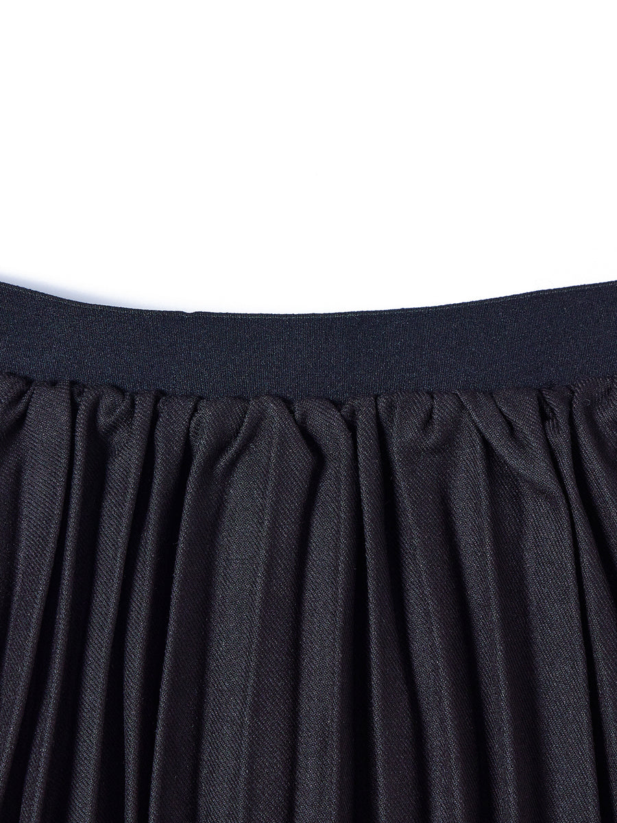 Accordion Pleated Skirt - Black – Lulu Kids Clothing