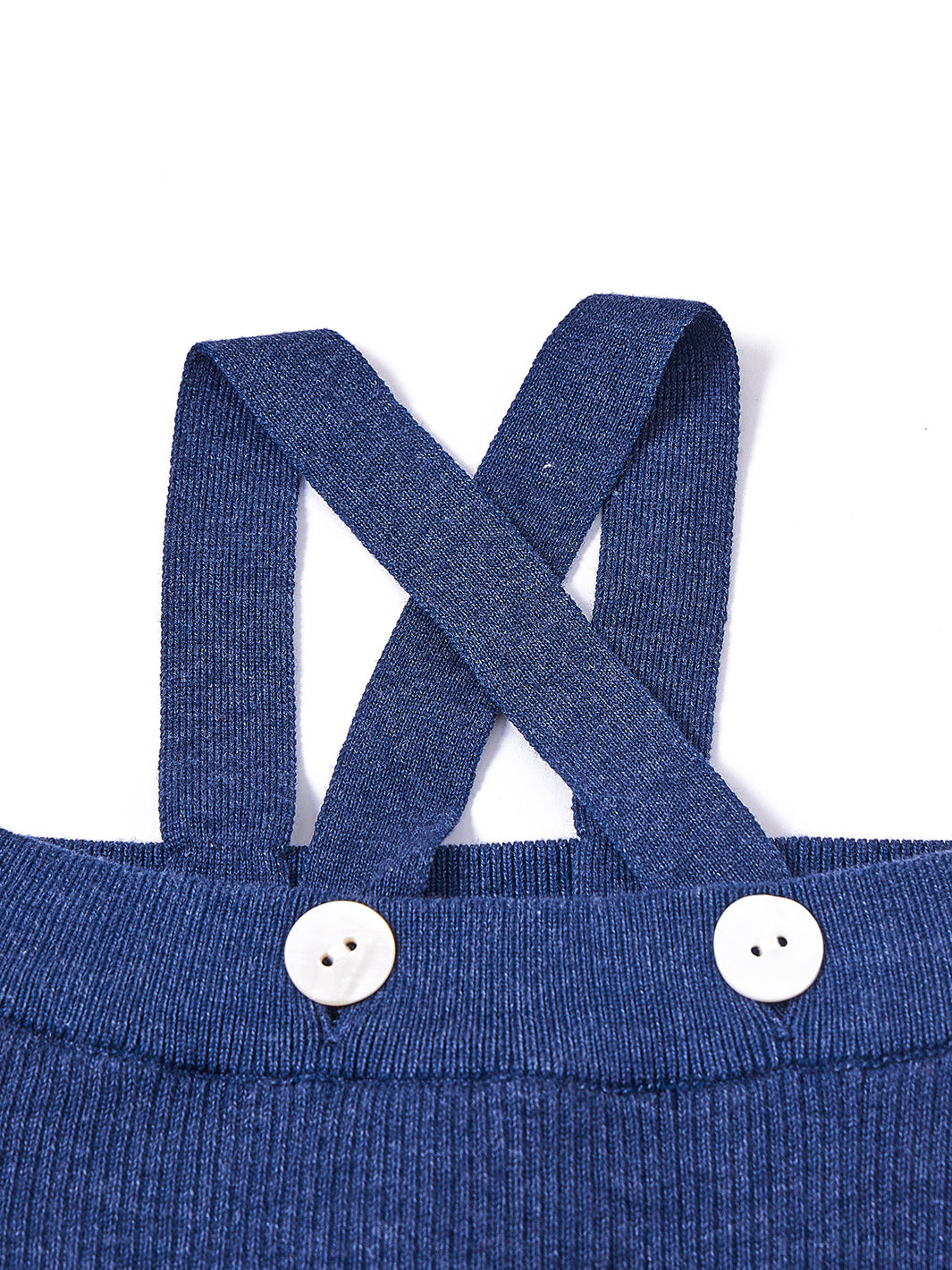 Peto con tirantes - Mezcla azul gris
