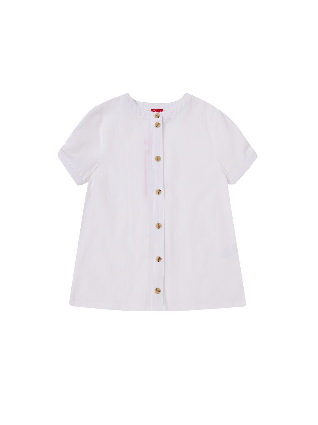 Camisa de manga corta con rayas lisas