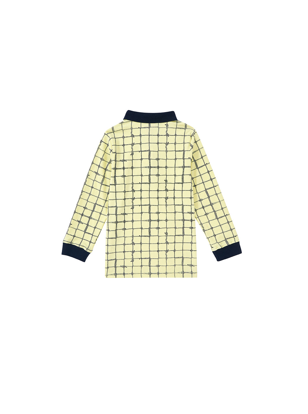 Nautical Print Polo - Baby Yellow