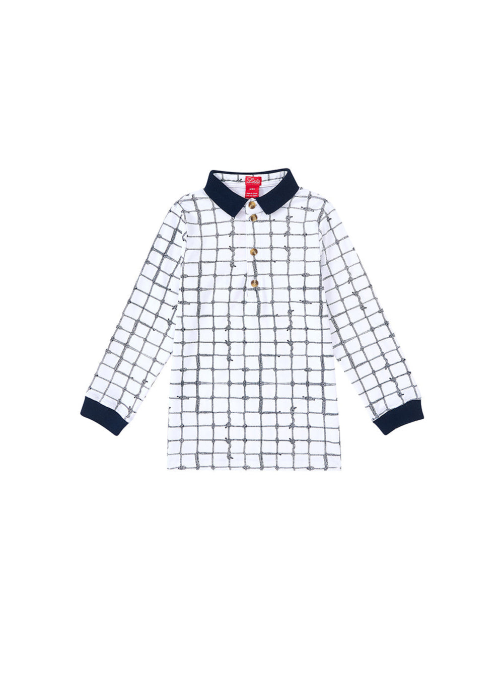 Nautical Print Polo - White