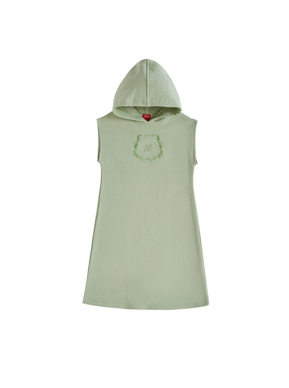 Hooded Emblem Jumper - Seafoam