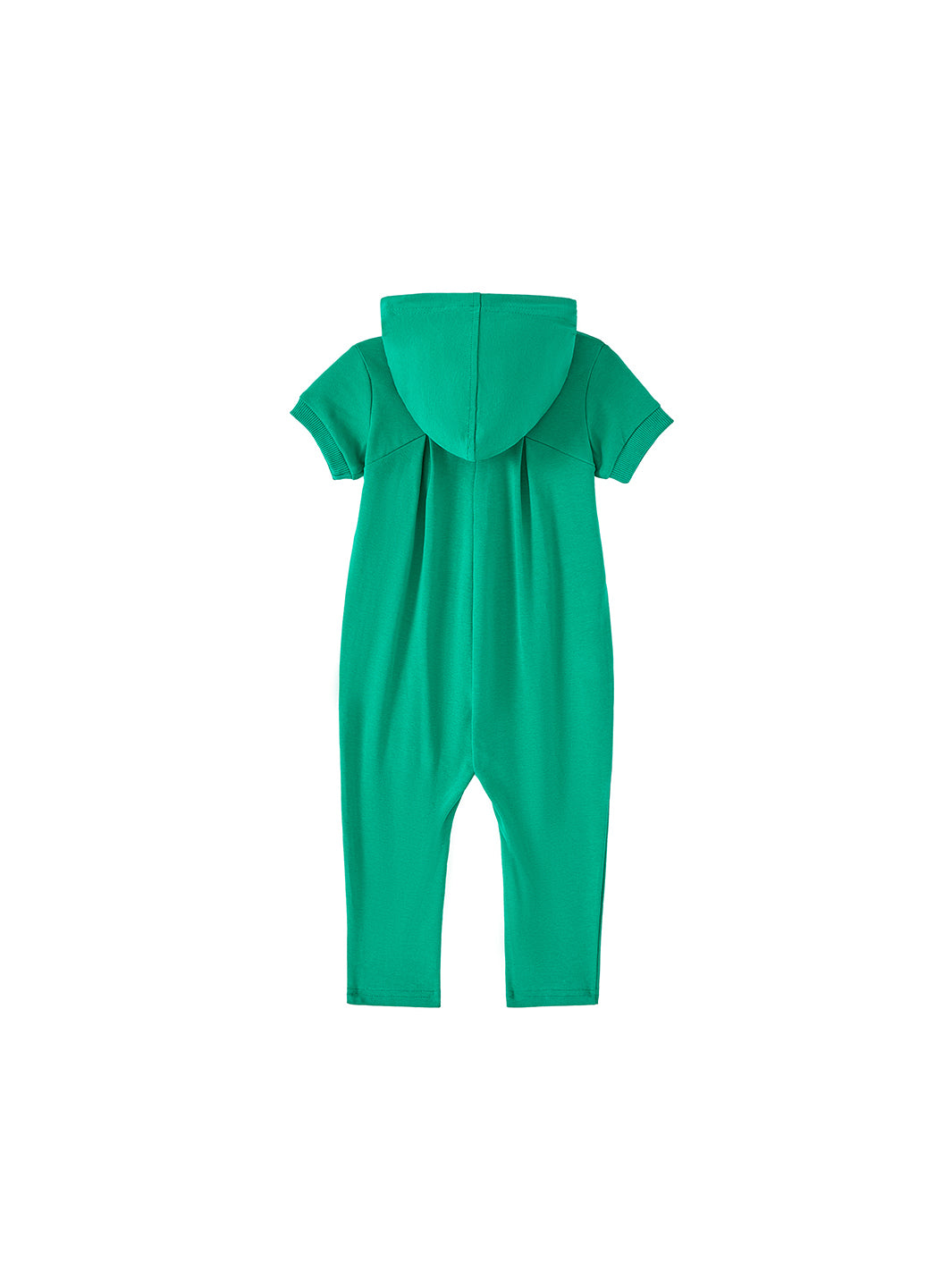 Baby Hood Button Overall - Green