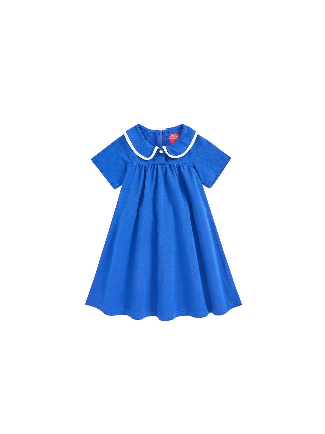 Collar Binding Dress - Deep Royal blue
