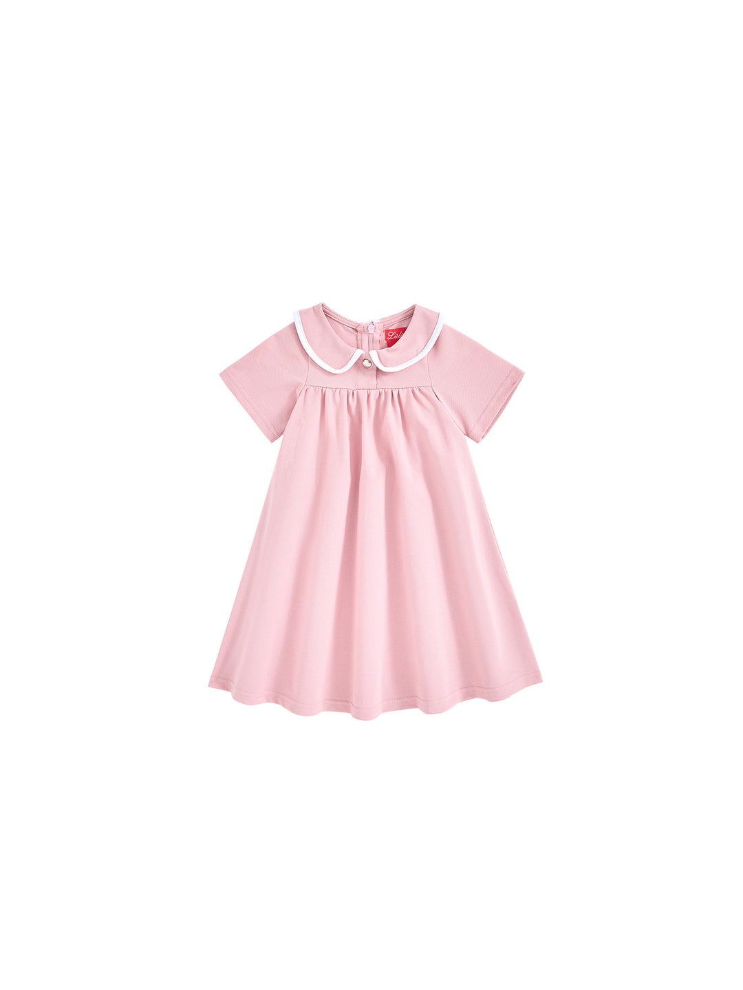 Collar Binding Dress - Pink