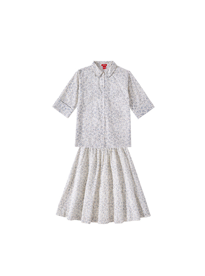 Girls Eyelet Floral Set