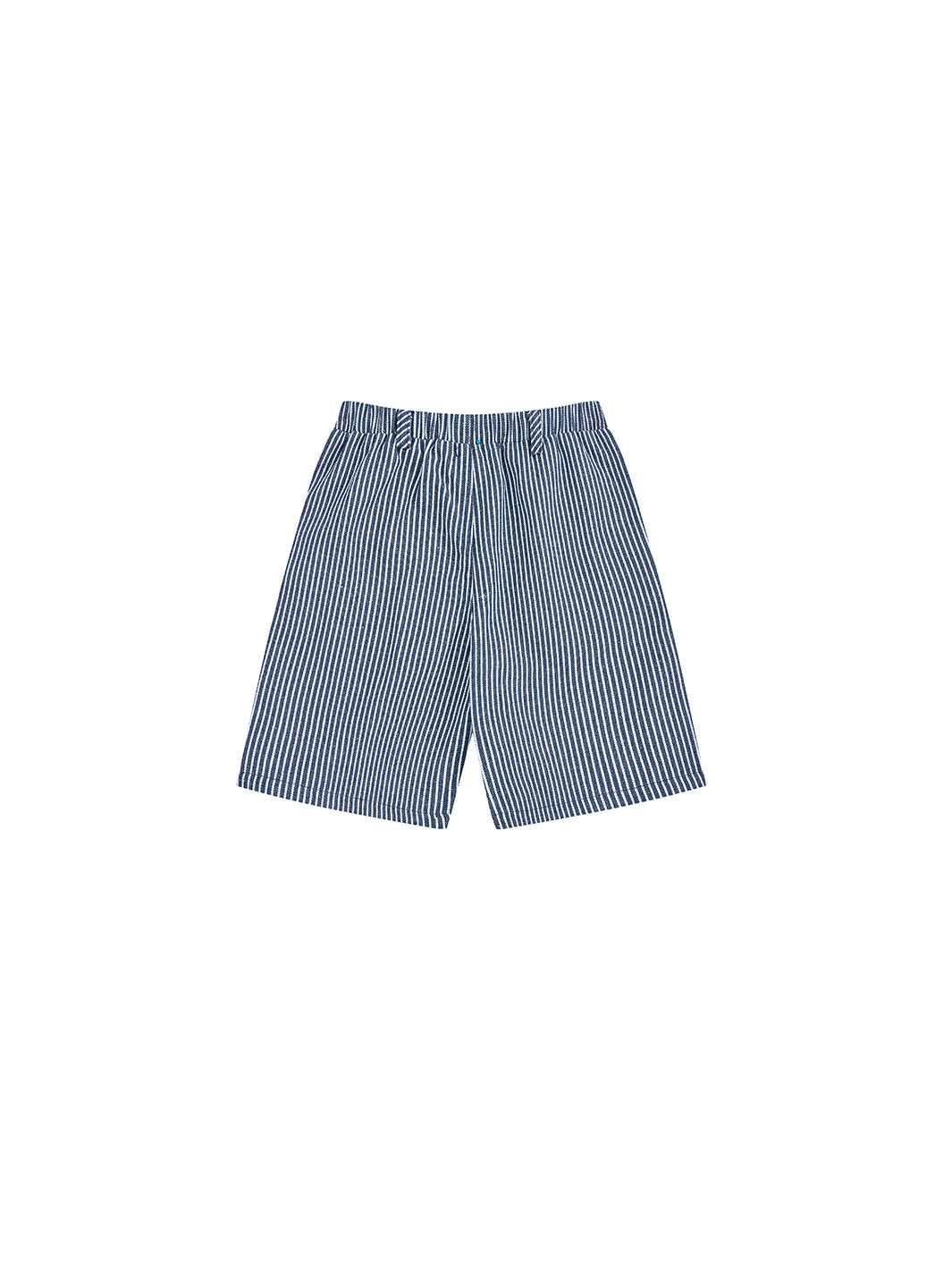 Denim Striped Shorts - Navy