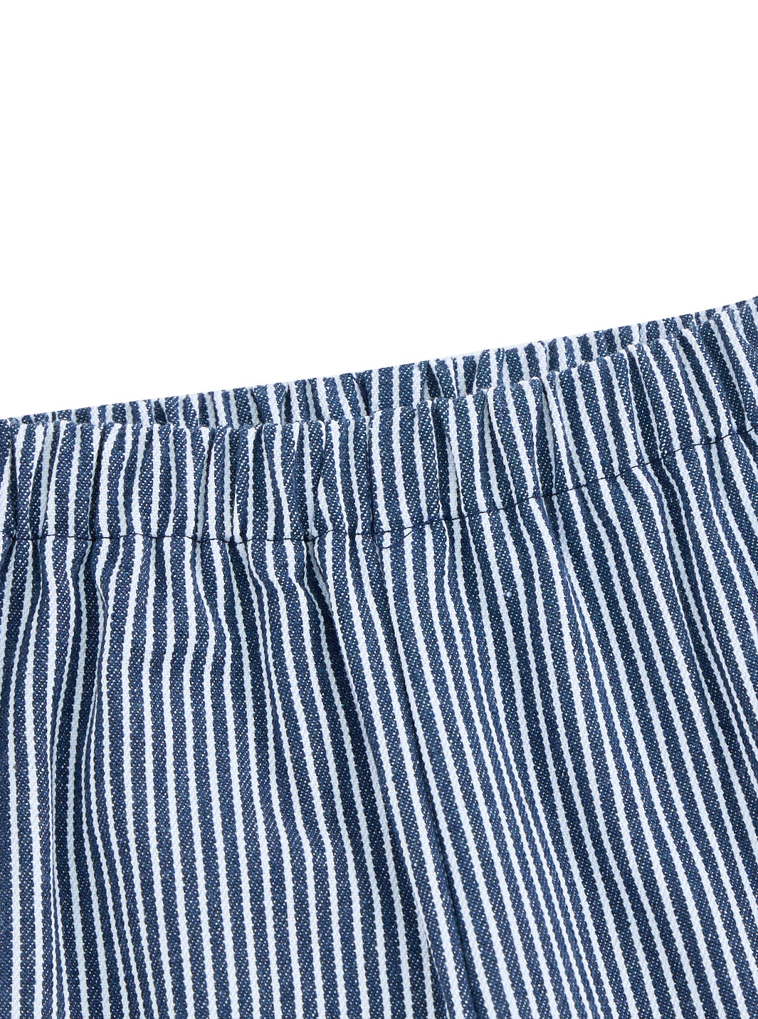 Elastic Waist Long Pants - Navy