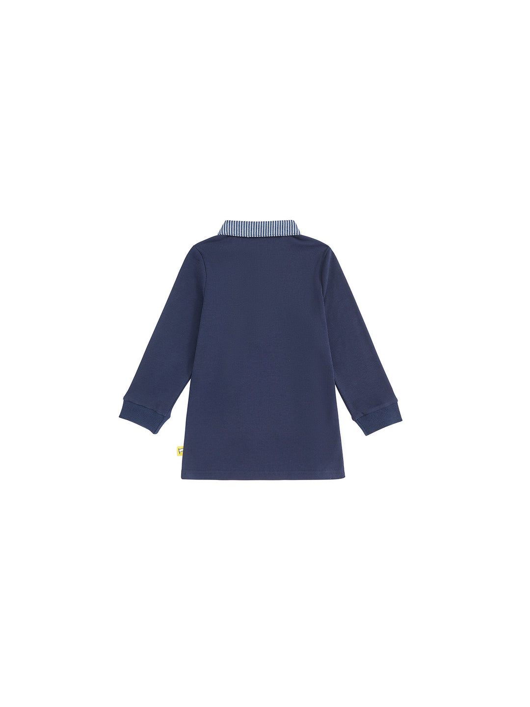 Trim Long Sleeve Polo - Navy