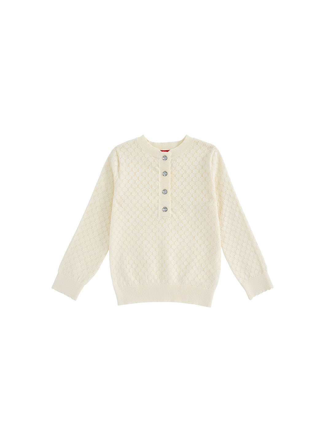 Buttons Sweater - Almond White