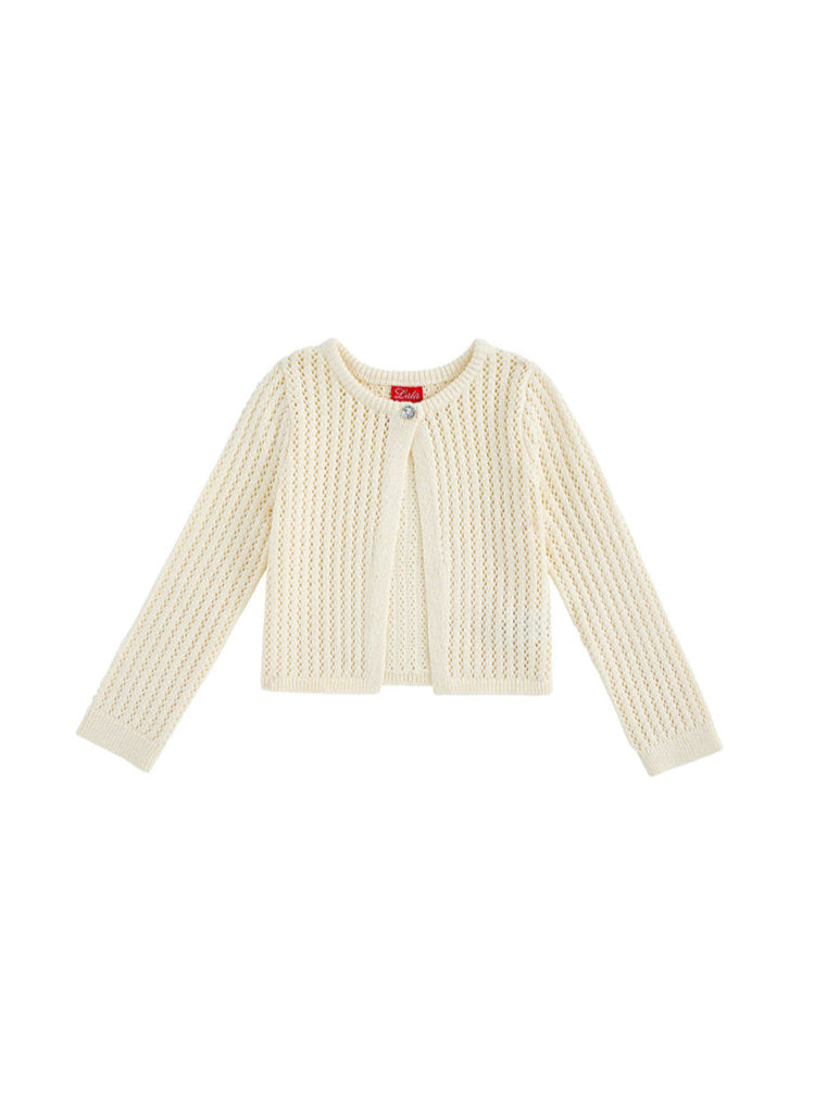 Crop Length Sweater - Almond White