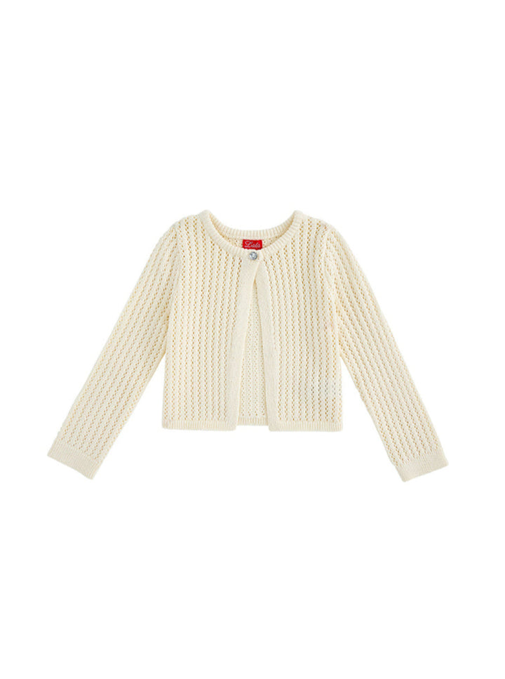 Crop Length Sweater - Almond White