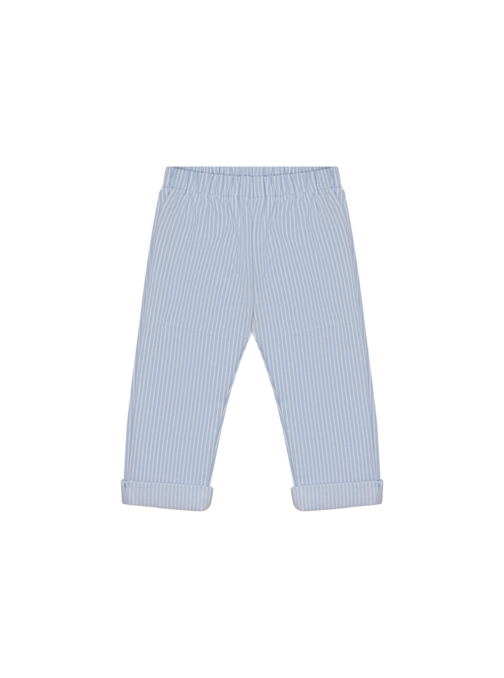 Elastic Waist Long Pants - Lt. Blue