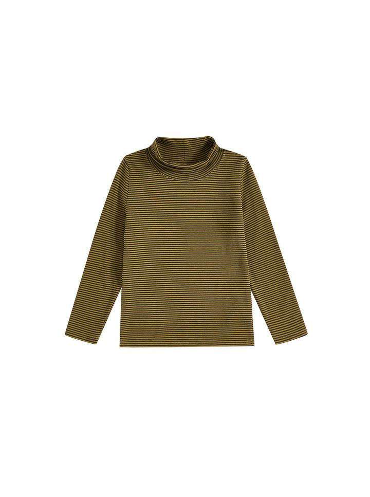 Stripe Mock Neck T-shirt - Green