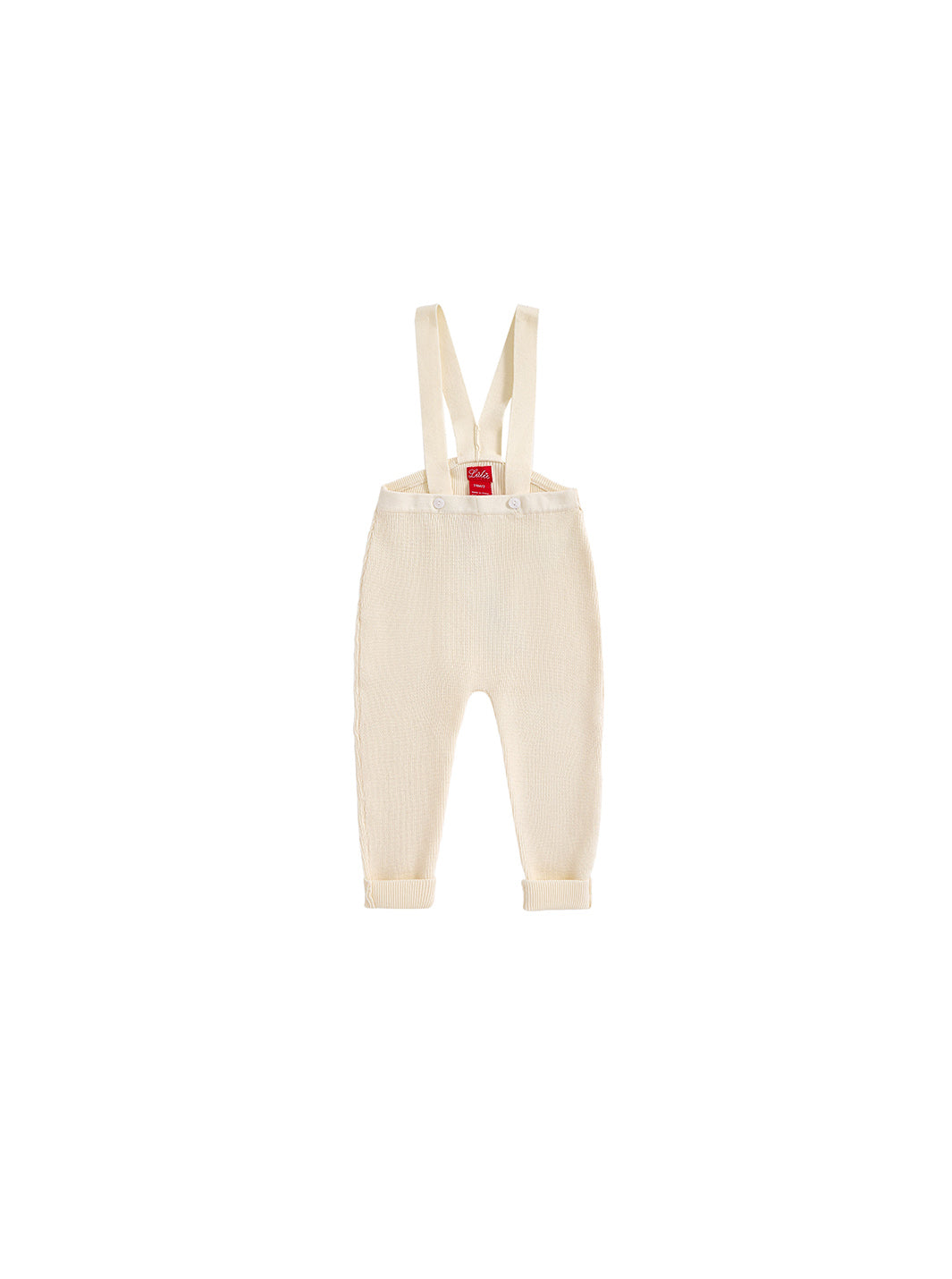 Baby Knit Legging Overall - Almond White