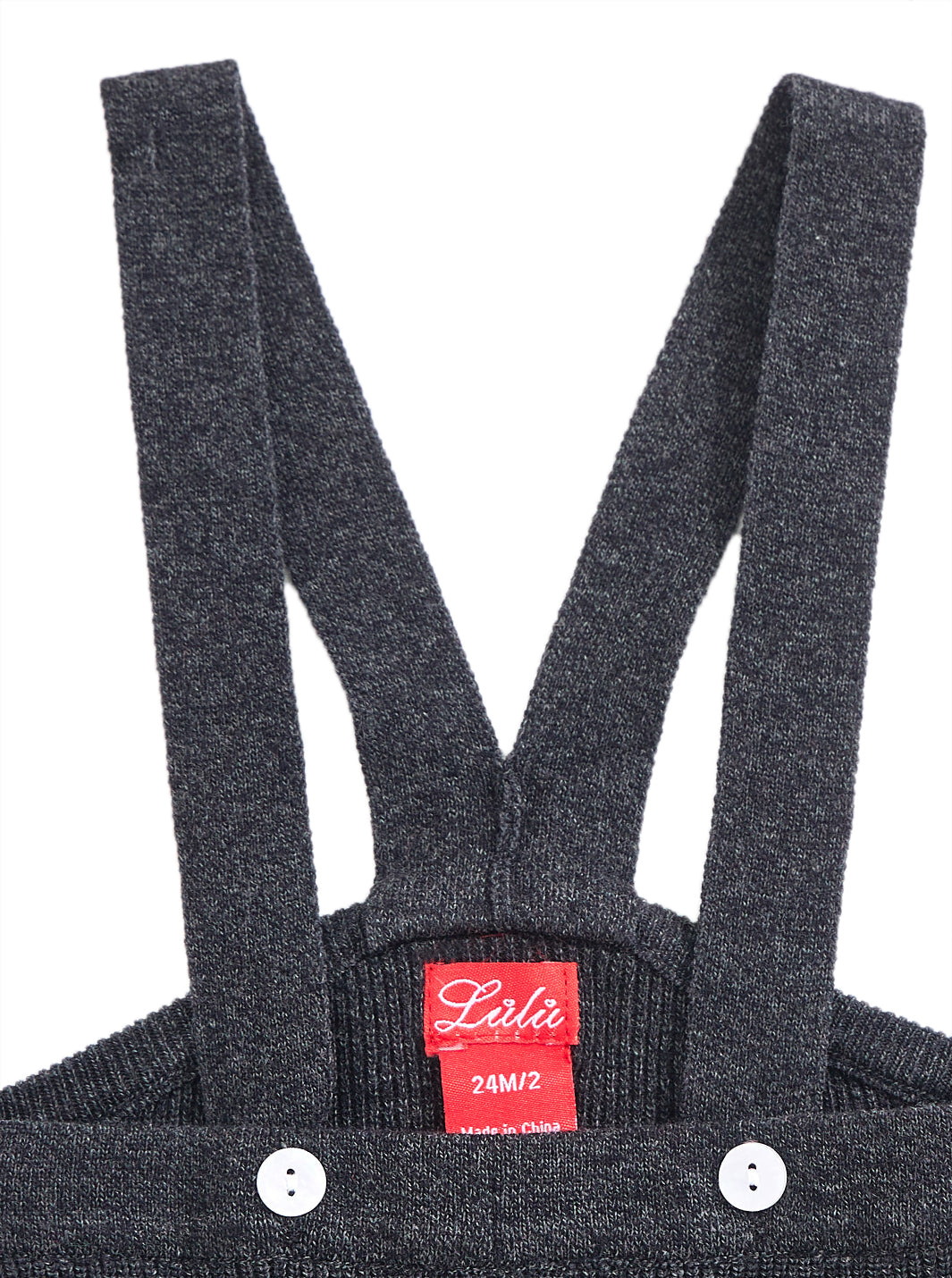 Baby Knit Legging Overall - Charcoal Mélange