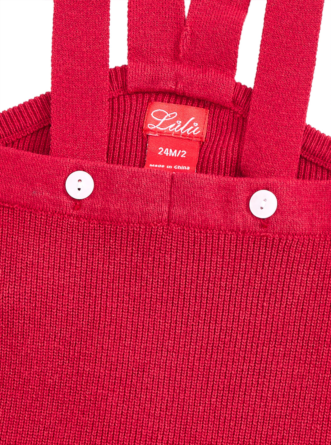 Baby Knit Legging Overall - Red Mix