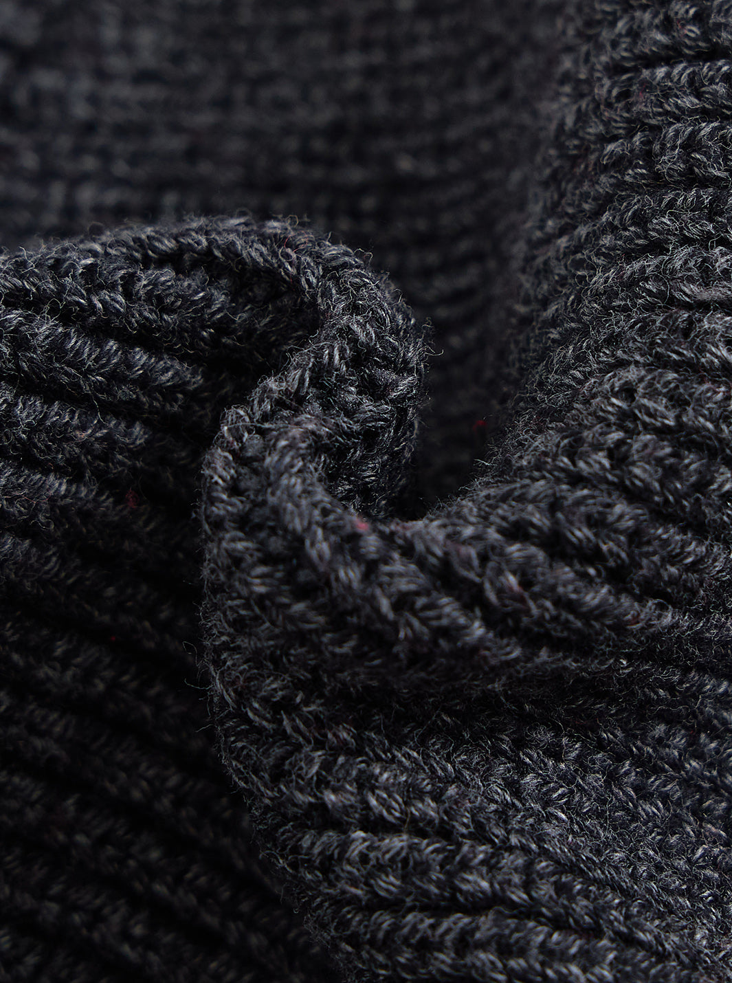 Baby Knit Rib Panty - Charcoal Mélange