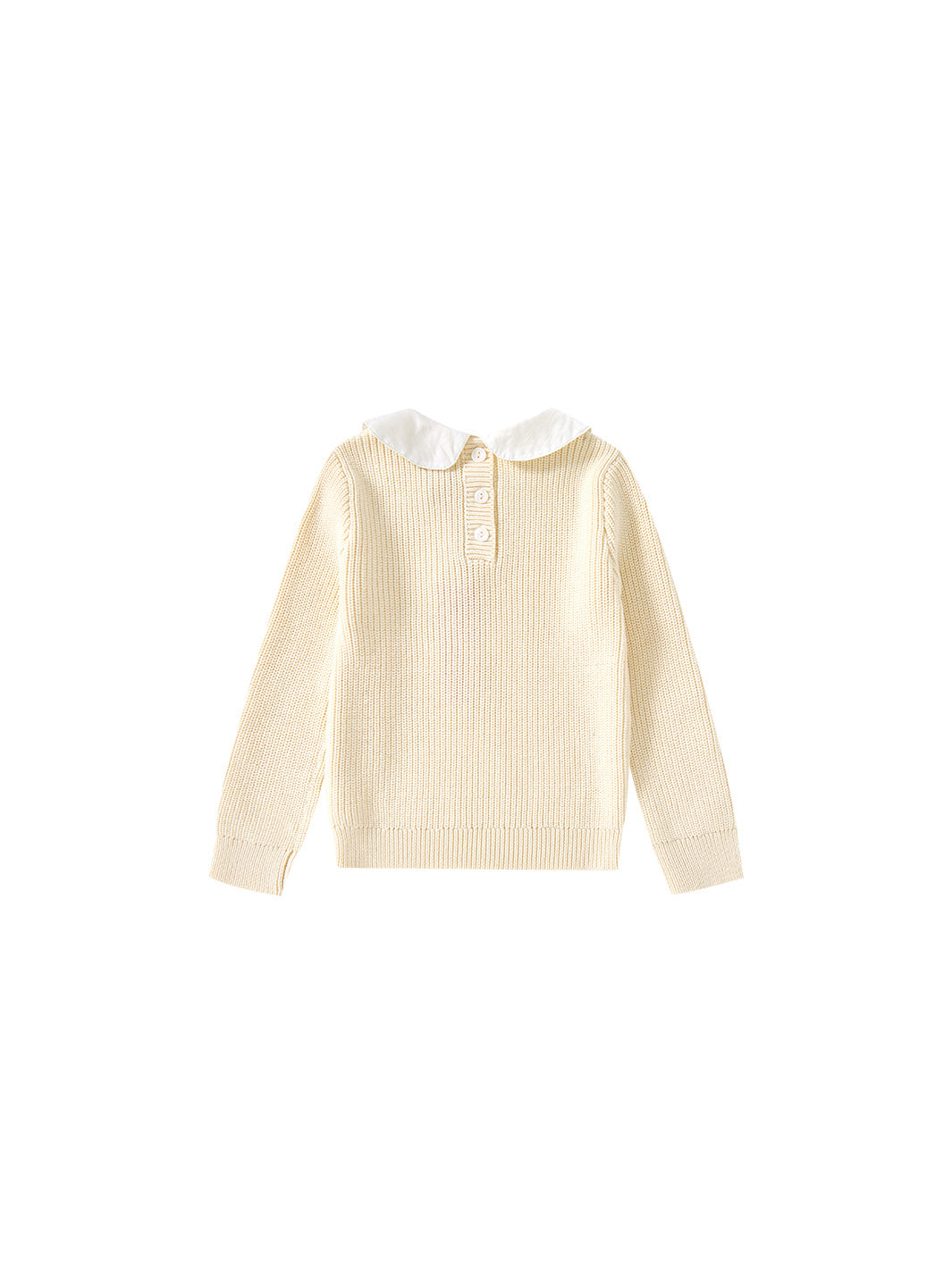 Combo Color Sweater - Almond White