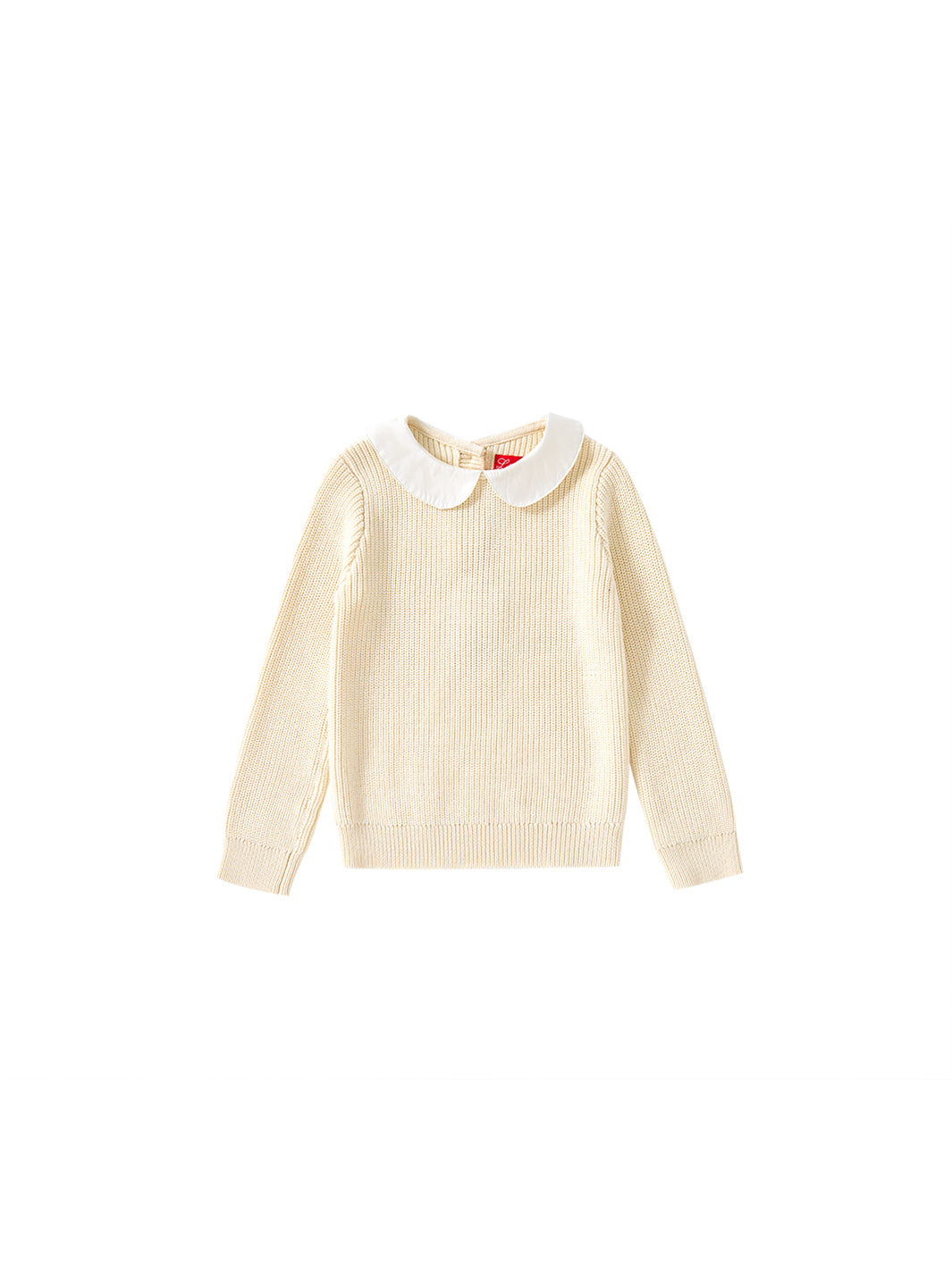 Combo Color Sweater - Almond White