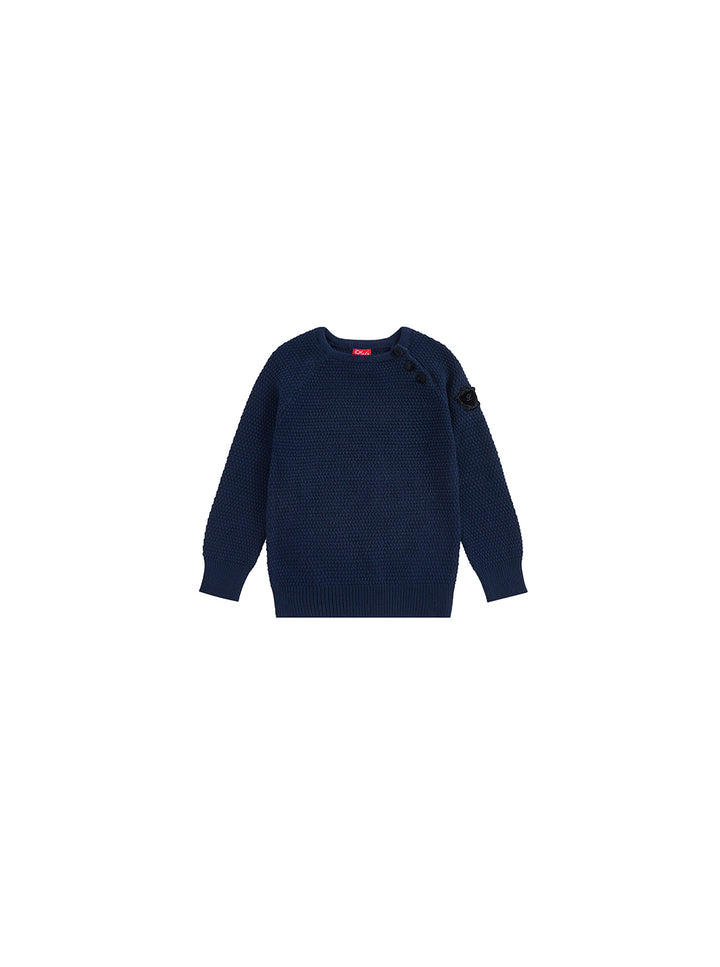 Buttons Emblem Sweater
