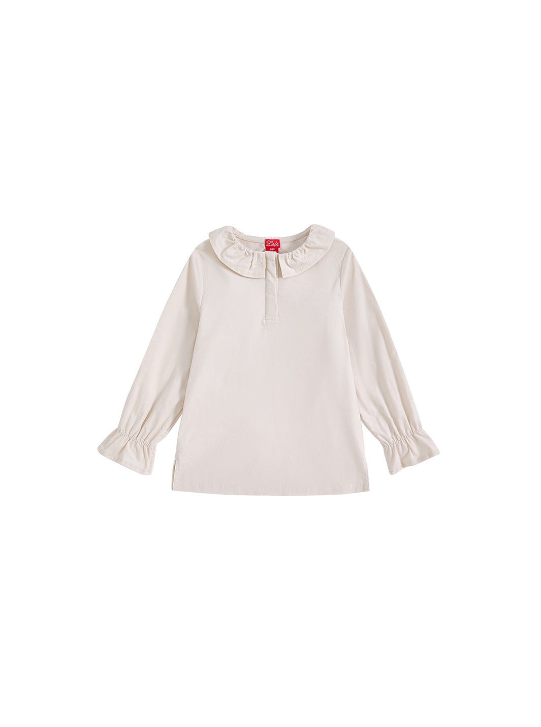 Ruffle Corduroy Shirt - Off White