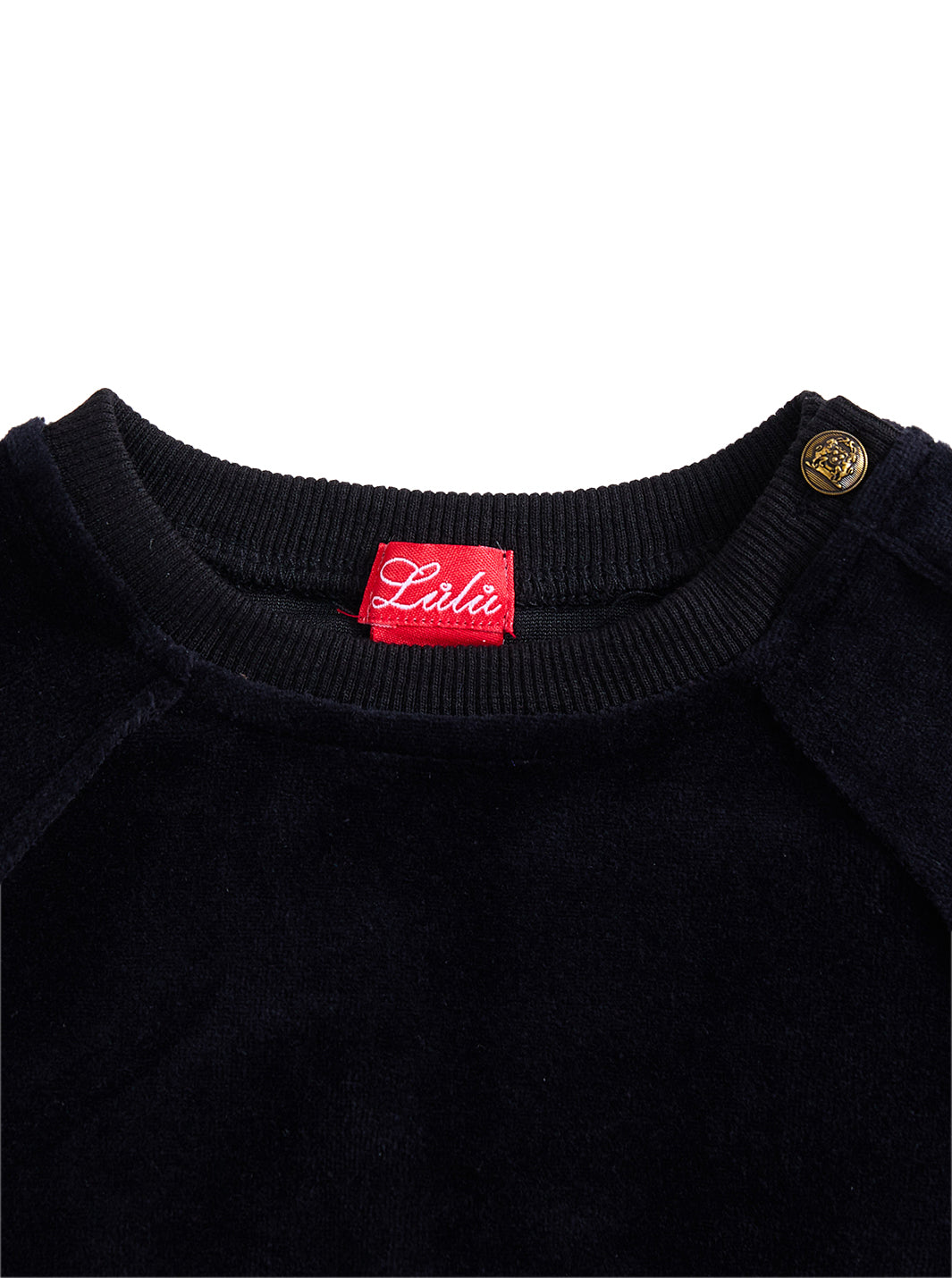 Velour Button Set - Black