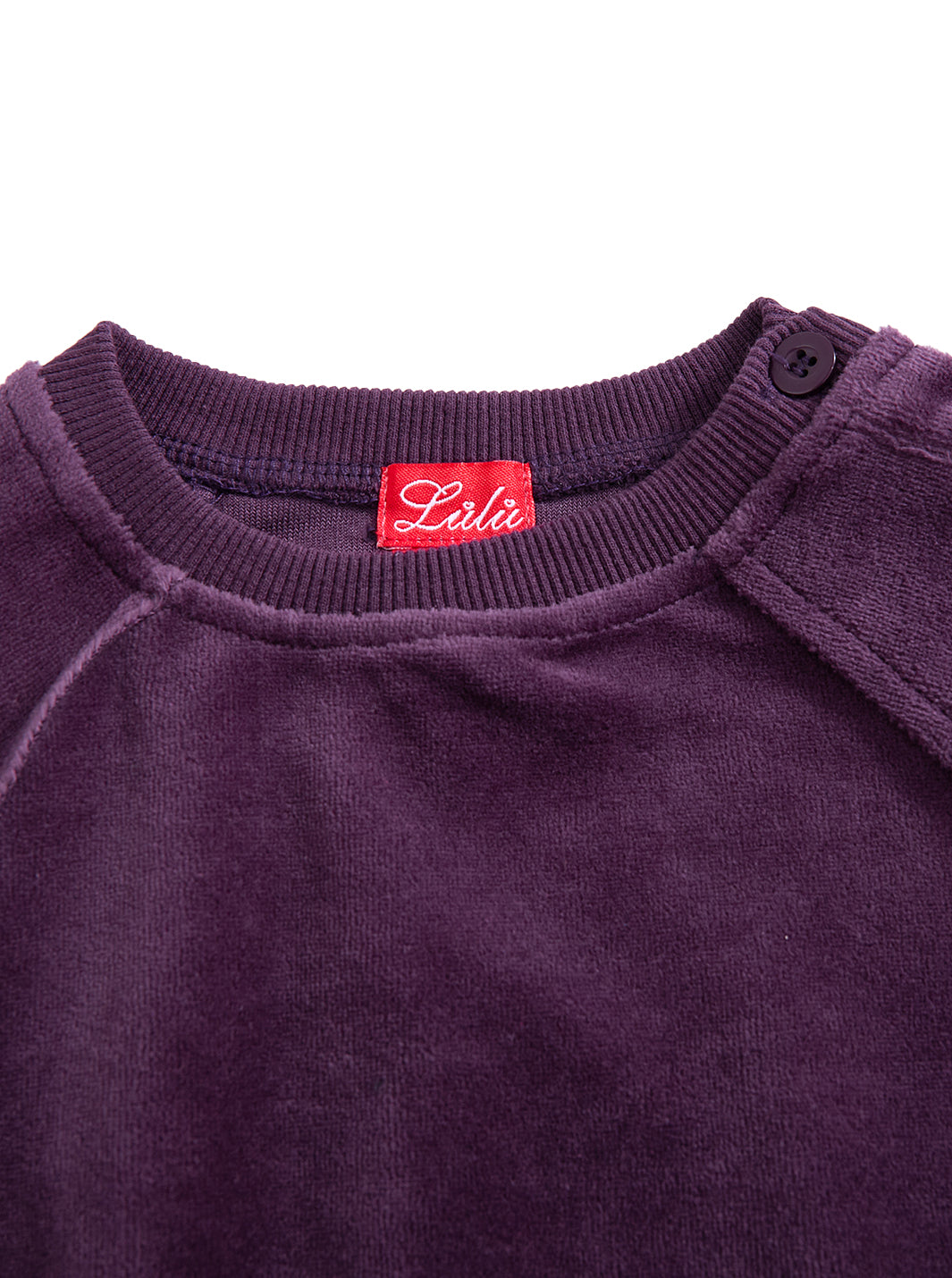 Velour Button Set - Plum