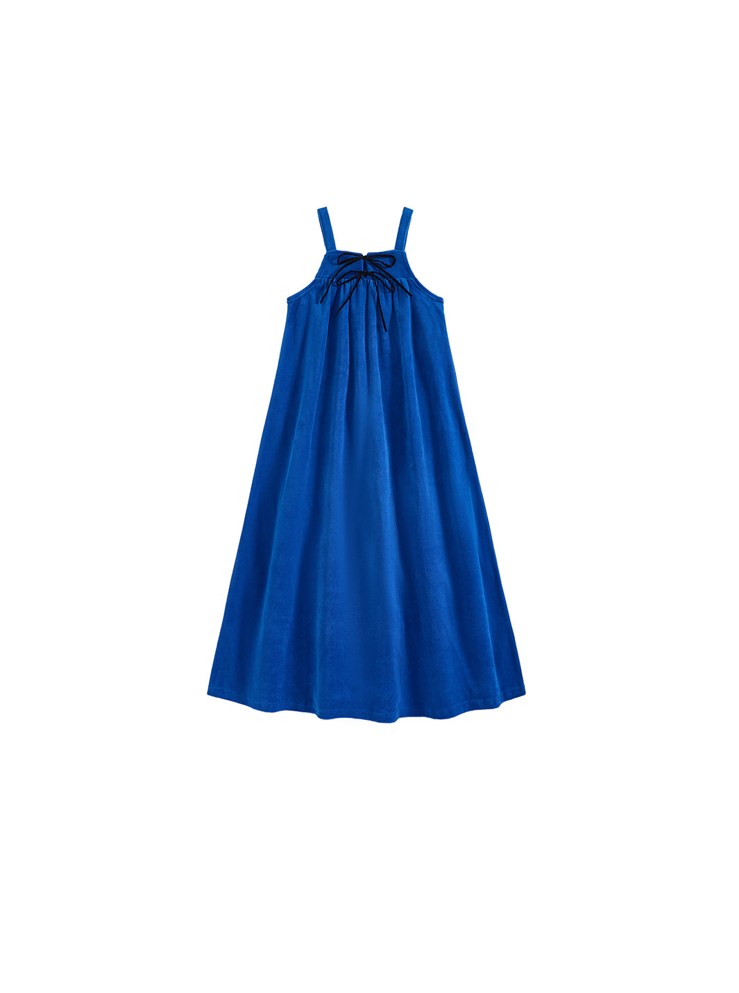 Jumper Cotton Velour Ribbon Robe - Cobalt