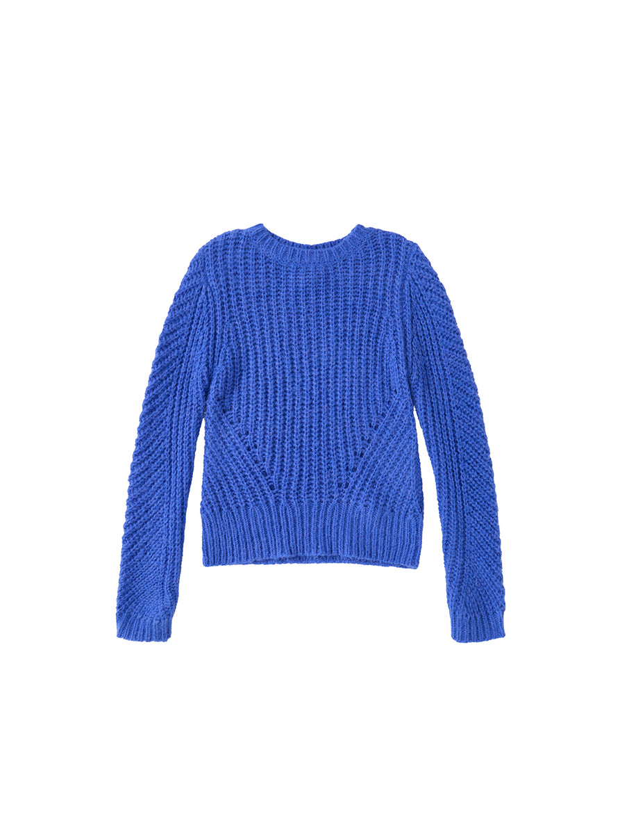 トップス Halo Wool Knit Pullover Halo Knit Sweater- Royal Blue – Lulu Kids Clothing