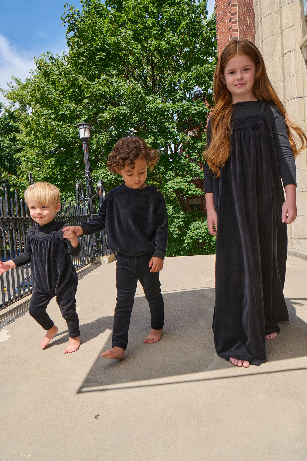 Velour Overall Robe - Black