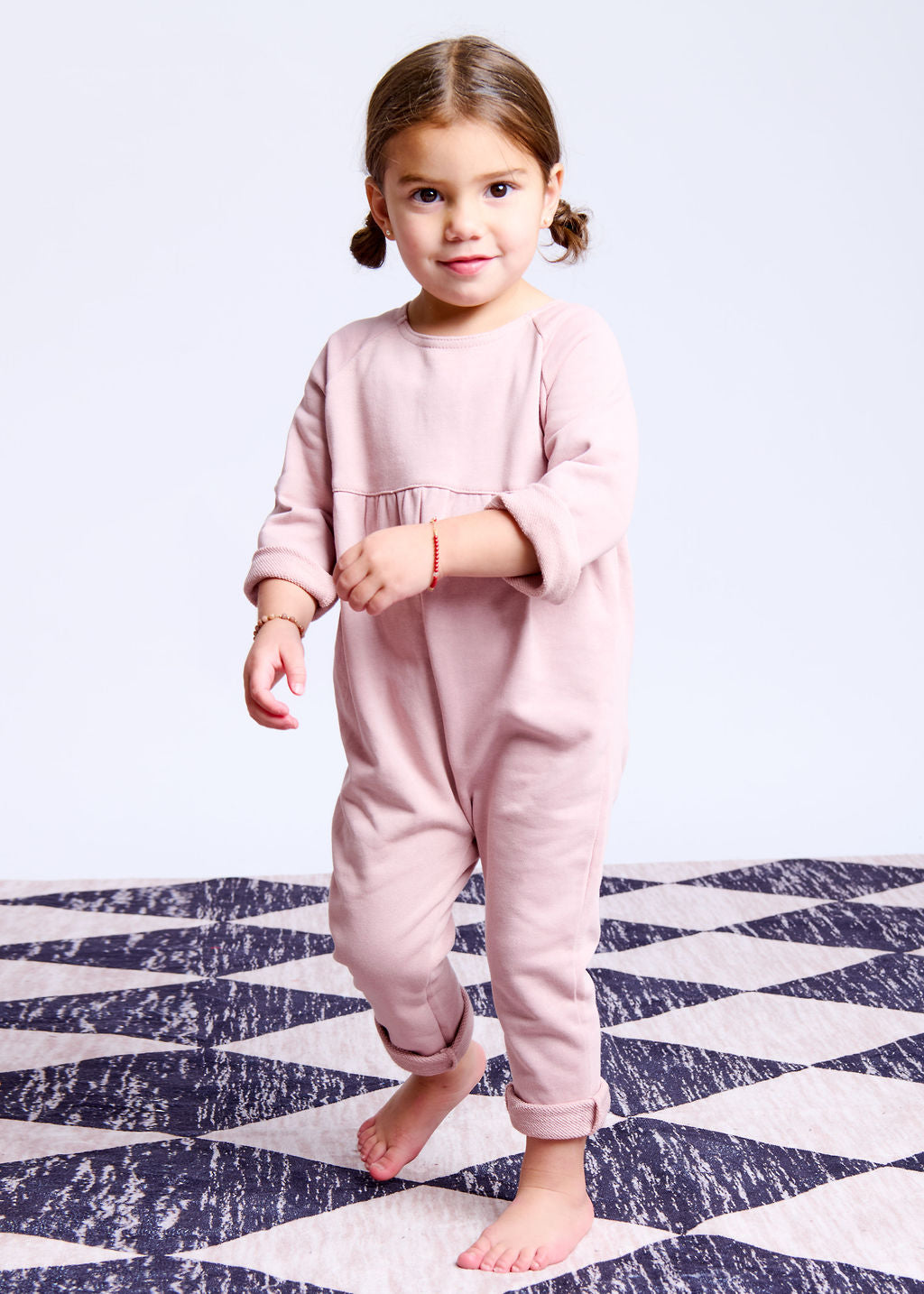 Solid Overall Robe - Dusty Pink