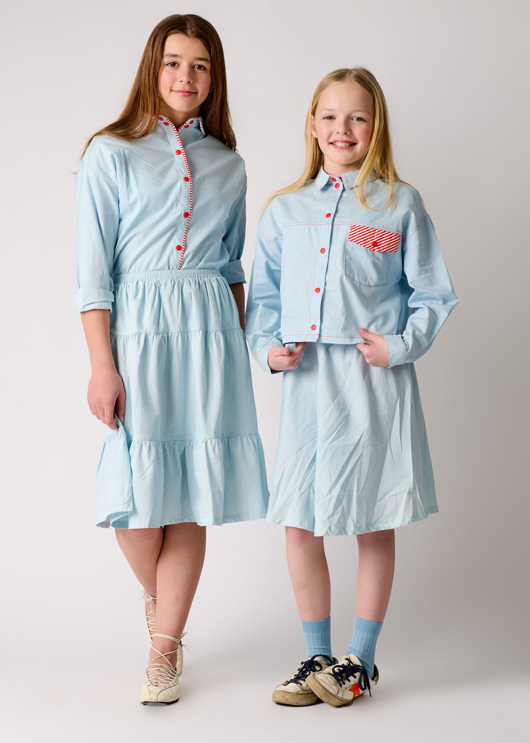 Denim Striped Piping Shirt