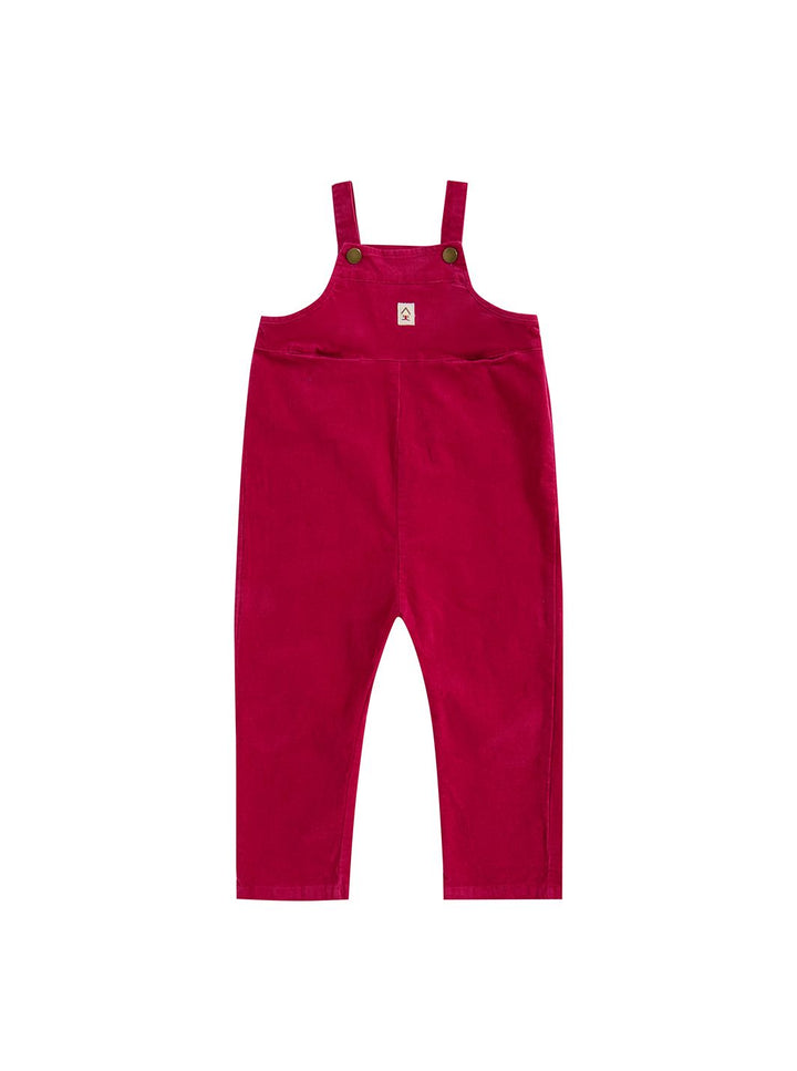 Solid Corduroy Overall - Hot Pink