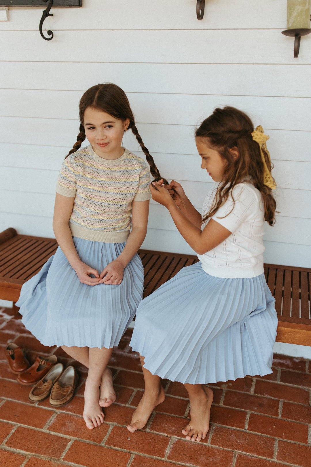 Eyelet Short Sleeve Sweater