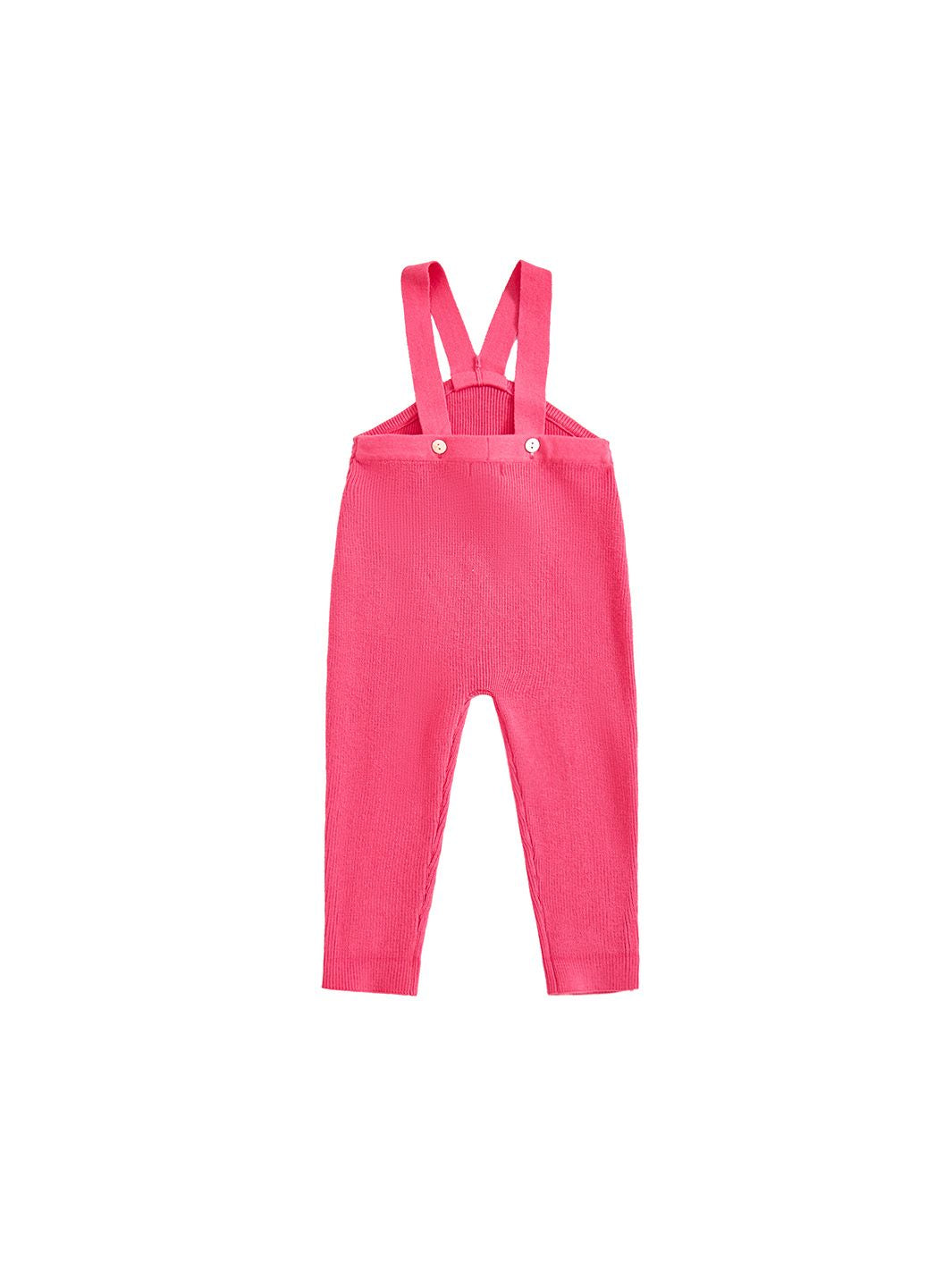 Knit Baby Overall - Neon Pink