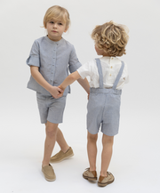 Linen Striped Shirt - Blue