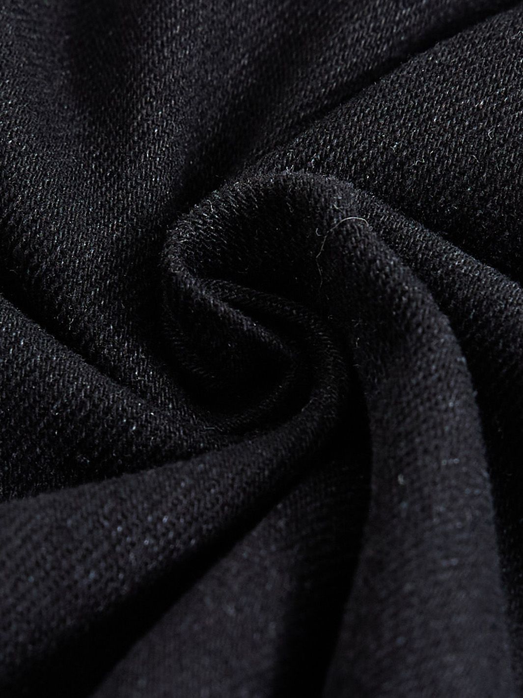 & Lu Denim Thick Tea Length Skirt - Black