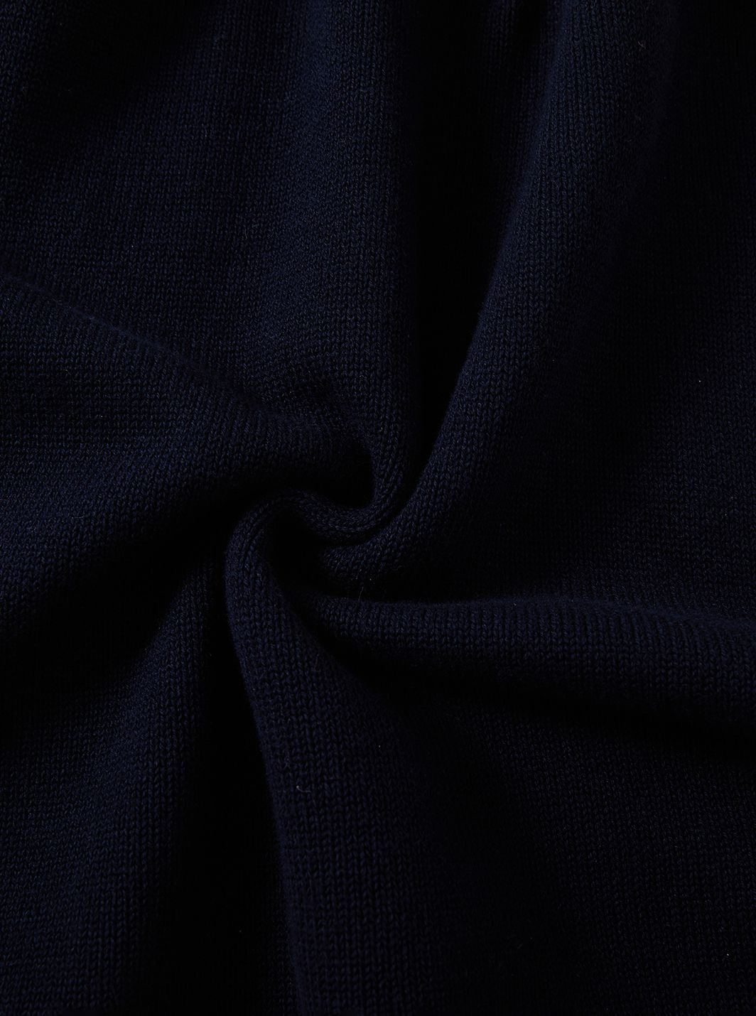 Knit Ruffle Dress - Deep Navy