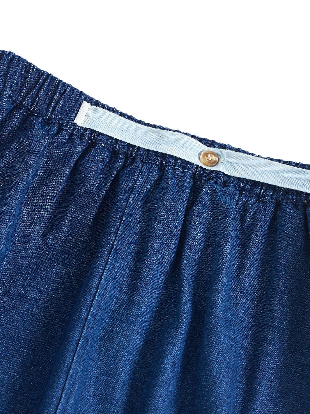 & Lu Denim Medium Tea-Length Skirt - Navy