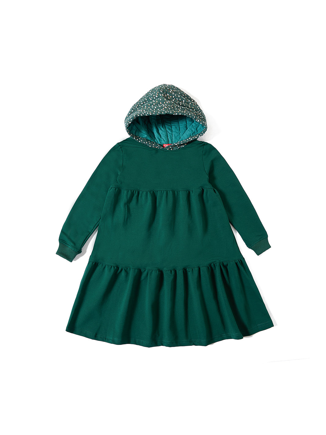 Quilted Hooded Dress - Green  Lulu Kids Clothing