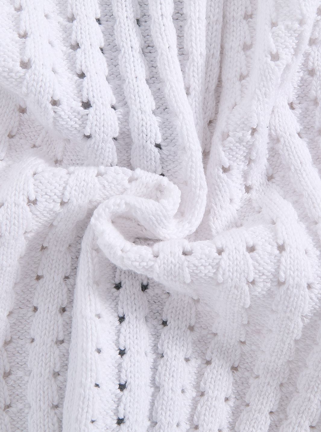 Eyelet Rib Stitch Vest