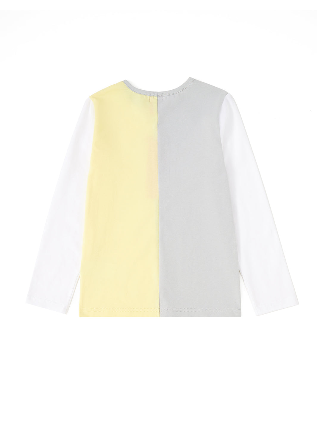 Camiseta de manga larga con bloques de color - Verde/Amarillo