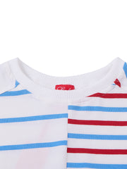 Half Striped Long Sleeve Top