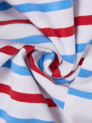 Half Striped Short Sleeve Top