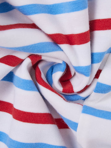 Half Striped Short Sleeve Top