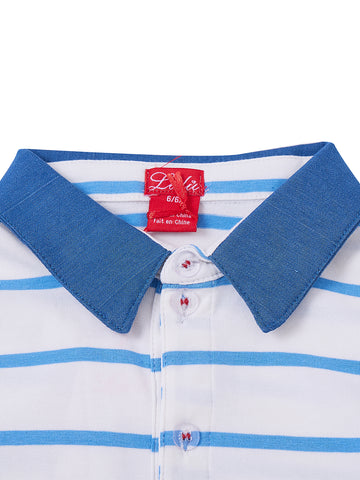 Combo Collar Short Sleeve Polo