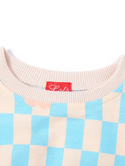 Checked Flower Top