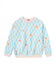 Checked Flower Top
